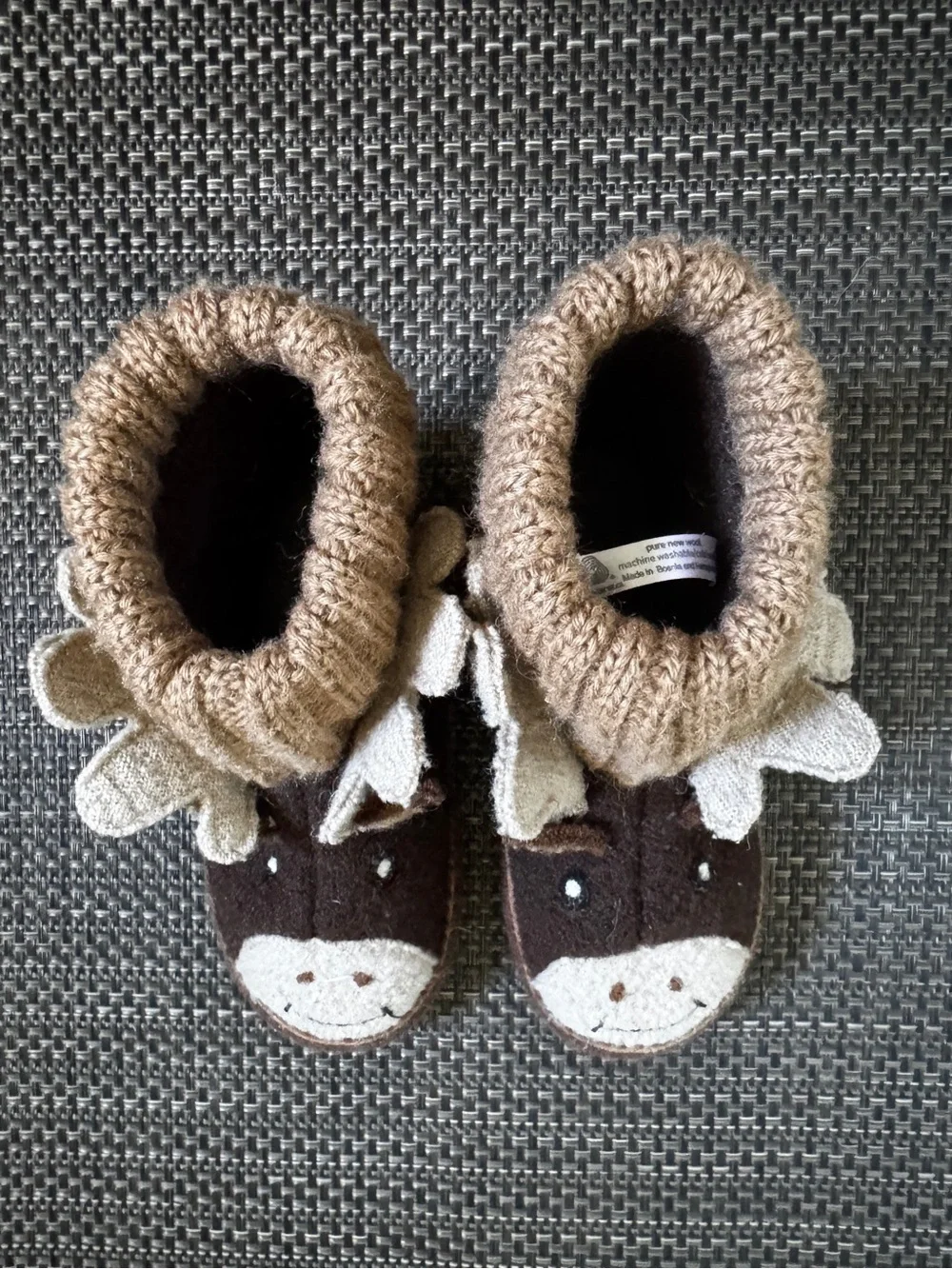 Garnet Hill Toddler Sz 11 Boiled Wool Slipper by Haflinger Moose
